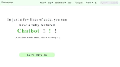 Screenshot preview of wechaty.js.org
