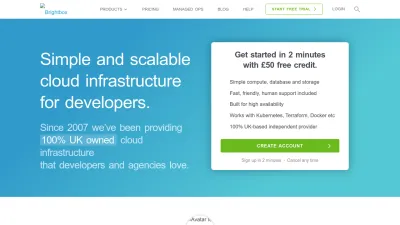 Screenshot preview of brightbox.com