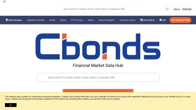 Screenshot preview of cbonds.com