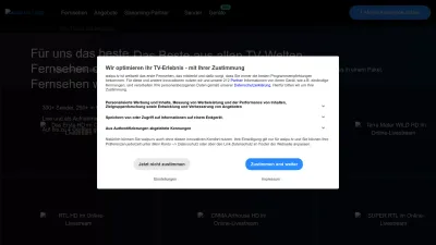 Screenshot preview of waipu.tv