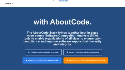 Screenshot preview of aboutcode.org