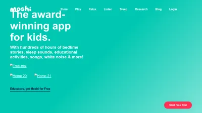 Screenshot preview of moshikids.com