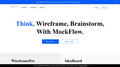 Screenshot preview of mockflow.com