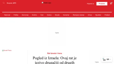 Screenshot preview of vreme.com