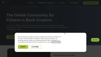 Screenshot preview of scbwi.org