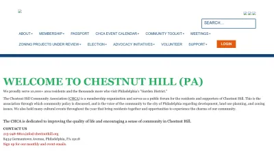 Screenshot preview of chestnuthill.org