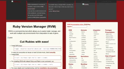 Screenshot preview of rvm.io