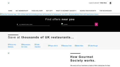 Screenshot preview of gourmetsociety.co.uk