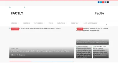 Screenshot preview of factly.in
