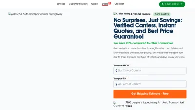 Screenshot preview of a1autotransport.com
