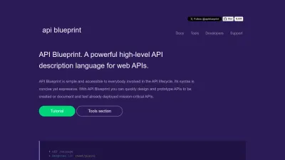 Screenshot preview of apiblueprint.org