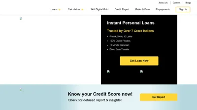 Screenshot preview of kreditbee.in