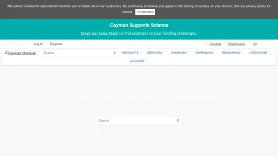 Screenshot preview of caymanchem.com