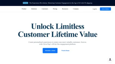 Screenshot preview of clevertap.com