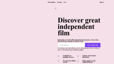 Screenshot preview of player.bfi.org.uk