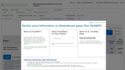 Screenshot preview of ghgdata.epa.gov