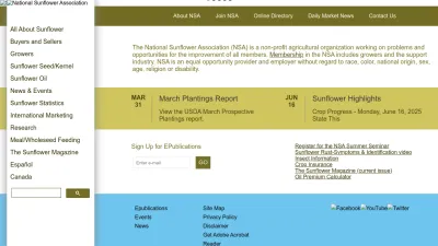 Screenshot preview of sunflowernsa.com