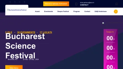 Screenshot preview of bucharestsciencefestival.ro