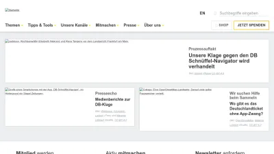 Screenshot preview of digitalcourage.de