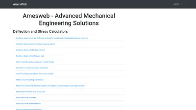 Screenshot preview of amesweb.info