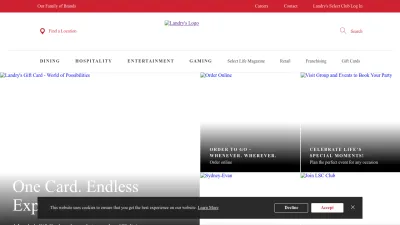 Screenshot preview of landrysinc.com