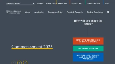 Screenshot of Sais.jhu.edu