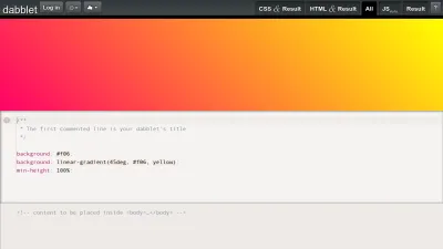 Screenshot preview of dabblet.com
