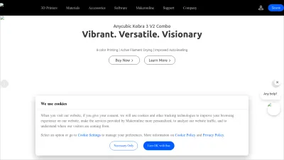 Screenshot preview of anycubic.com