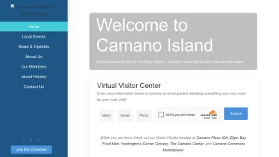 Screenshot preview of camanoisland.org