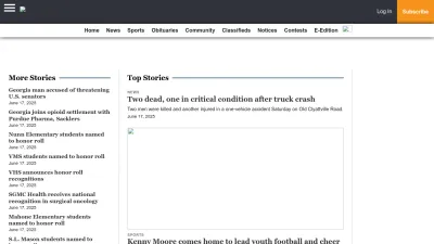 Screenshot preview of valdostadailytimes.com