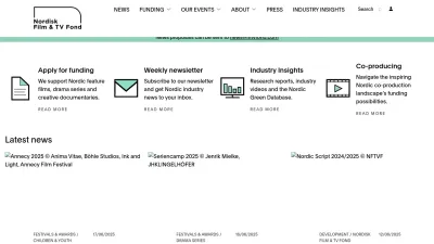 Screenshot preview of nordiskfilmogtvfond.com