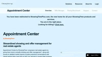 Screenshot preview of showingtime.com