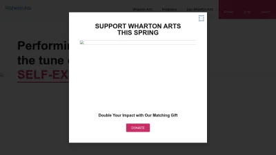 Screenshot preview of whartonarts.org