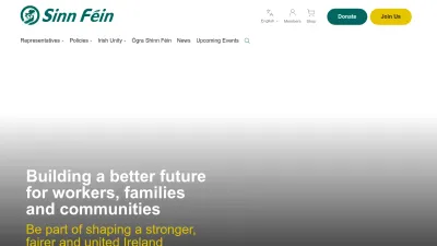 Screenshot preview of sinnfein.ie