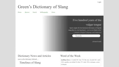 Screenshot preview of greensdictofslang.com