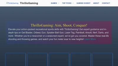 Screenshot preview of thrillogaming.com