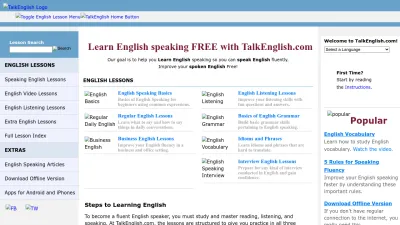 Screenshot preview of talkenglish.com