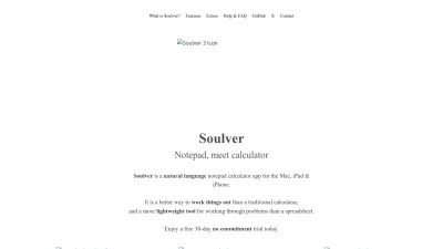 Screenshot preview of soulver.app