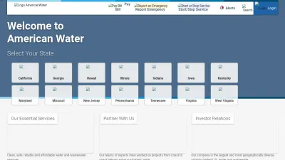 Screenshot preview of amwater.com