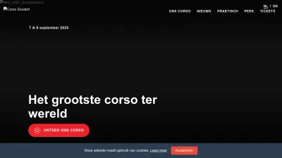 Screenshot preview of corsozundert.nl