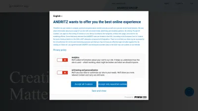 Screenshot preview of andritz.com