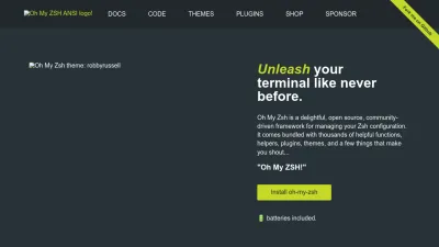 Screenshot preview of ohmyz.sh