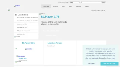 Screenshot preview of bsplayer.com