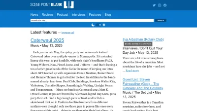Screenshot preview of scenepointblank.com