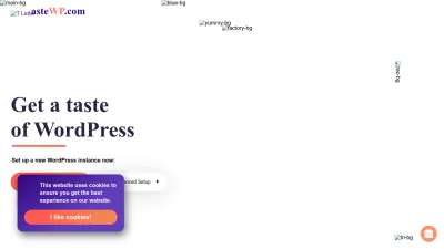 Screenshot preview of tastewp.com