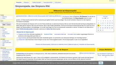 Screenshot preview of simpsonspedia.net
