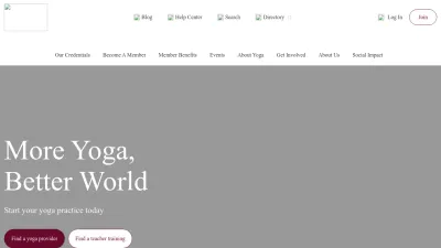 Screenshot preview of yogaalliance.org