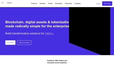 Screenshot preview of kaleido.io
