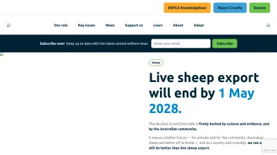 Screenshot preview of rspca.org.au