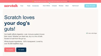 Screenshot preview of scratchpetfood.com.au